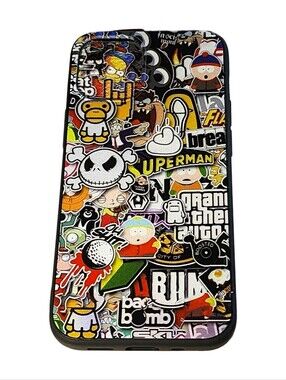 Sticker Collage Cartoon Graffiti Wallpaper Case For iPhone 12